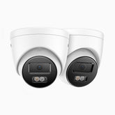 C800 - 2er-Pack 4K PoE Überwachungskamera außen, 3840 x 2160 Pixel, Farbe & IR Nachtsicht, Personen- und Fahrzeugerkennung, Eingebautes Mikrofon, 96° Sichtfeld, Unterstützt RTSP, aktualisierte Version (Copy)